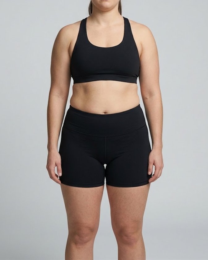 A woman at about 40% body fat